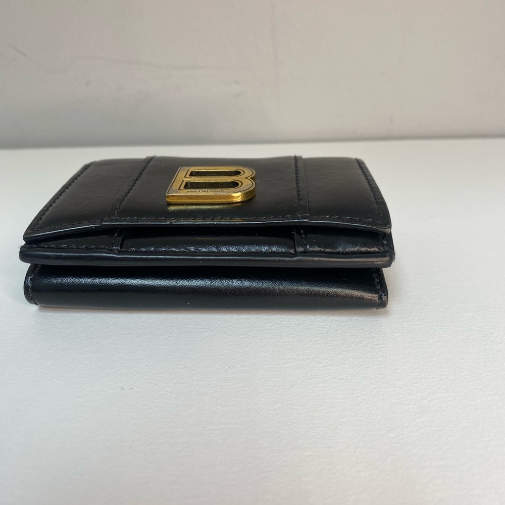 Balenciaga Black Wallet with Gold Logo - Picture 4 of 14